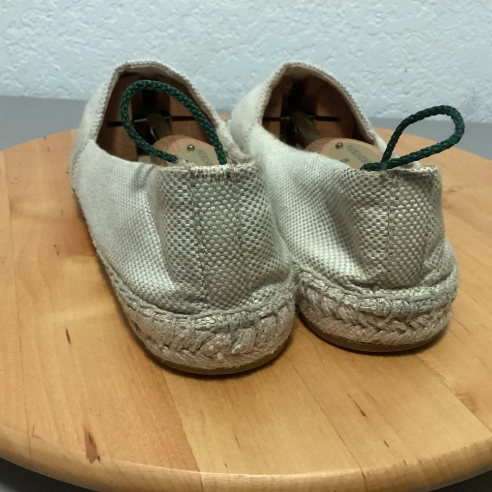 Tory Burch Women's‎ Cream Leather Espadrille Slip On Loafers Shoes Size 11M - Picture 12 of 14